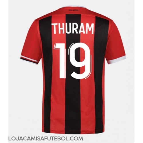 Camisa de Futebol OGC Nice Khephren Thuram #19 Equipamento Principal 2023-24 Manga Curta